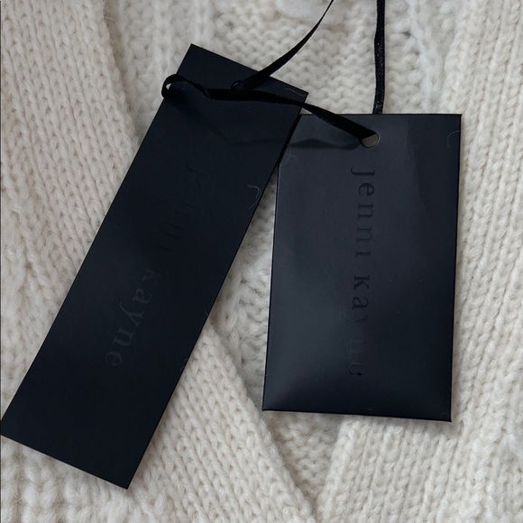 Jenni Kayne Cable Cocoon Cardigan Oversized in Ivory White Size Small NWT - Picture 4 of 12